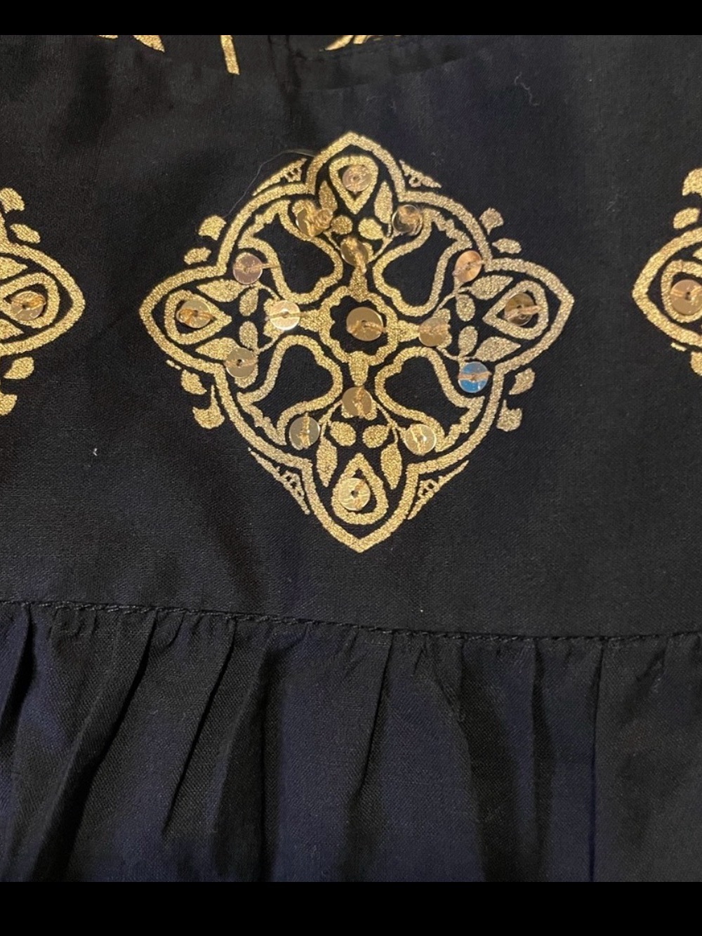 Michael Kors Black and Gold Embellished Top - Picture 8 of 10